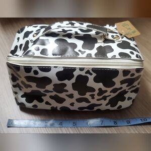 Black and White Cow Print Make-up/Cosmetic/Toiletry Bag - Brand New